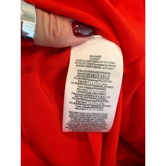 BCBGMAXAZRIA Dress Asymmetrical Red Mini dress Rosso NWT - Size 10 - Picture 4 of 8